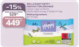 Auchan BELLA BABY HAPPY NEDVES TÖRLŐKENDŐ ajánlat