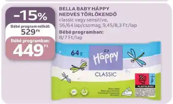 Auchan BELLA BABY HAPPY NEDVES TÖRLŐKENDŐ ajánlat
