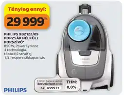 Auchan PHILIPS XB2122/09 Porzsák nélküli porszívó ajánlat