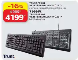 Auchan TRUST PRIMO VEZETÉKES BILLENTYŰZET ajánlat