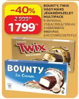 Auchan BOUNTY, TWIX VAGY MARS JÉGKRÉMSZELET MULTIPACK ajánlat
