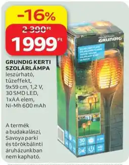 Auchan GRUNDIG KERTI SZOLÁRLÁMPA ajánlat
