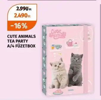 CUTE ANIMALS TEA PARTY A/4 FÜZETBOX