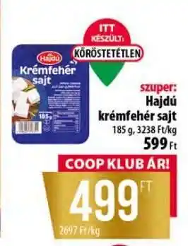 Coop Hajdú Krémfehér Sajt ajánlat