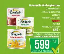 Coop Bonduelle zöldségkonzerv ajánlat