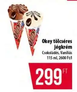 Coop Okey tölcséres jégkrém ajánlat