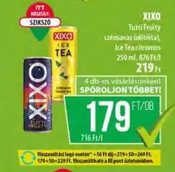 Coop XIXO Tutti Fruity szénsavas üdítőital, Ice Tea citromos ajánlat
