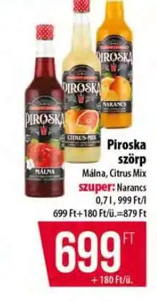 Coop Piroska Szörp ajánlat