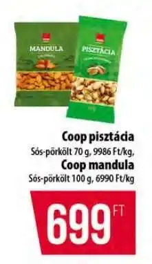 Coop Coop pisztácia, Coop mandula ajánlat