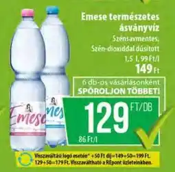 Coop Emese természetes ásványvíz ajánlat