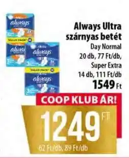 Coop Always Ultra Szárnyas Betét ajánlat