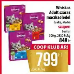 Coop Whiskas Adult száraz macskaeledel ajánlat