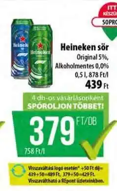 Coop Heineken sör ajánlat