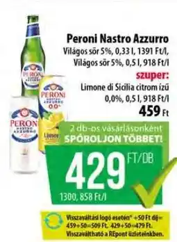 Coop Peroni Nastro Azzurro ajánlat