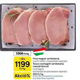 Tesco Friss magyar sertéskaraj ajánlat