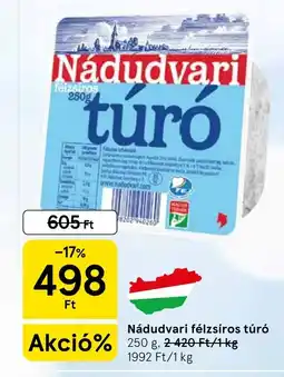 Tesco Nádudvari félzsíros túró ajánlat