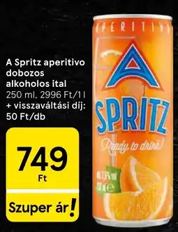 Tesco A Spritz aperitivo dobozos alkoholos ital ajánlat