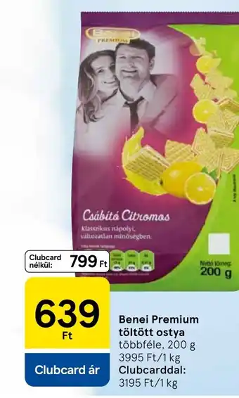 Tesco Benei Premium töltött ostya ajánlat