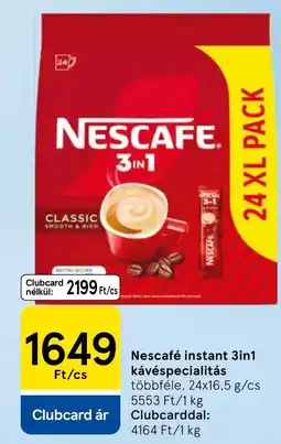Tesco Nescafé instant 3in1 kávéspecialitás ajánlat