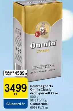 Tesco Douwe Egberts Omnia Classic örölt-pörkölt kávé ajánlat