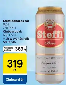 Tesco Steffl dobozos sör ajánlat