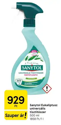 Tesco Sanytol Eukaliptusz univerzális tisztítószer ajánlat