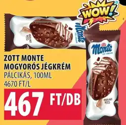 Coop Zott monte mogyorós jégkrém pálcikás ajánlat