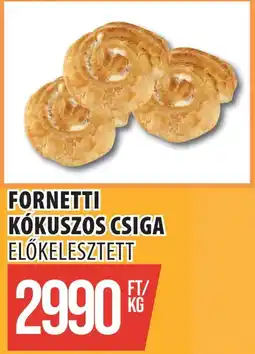 Coop Fornetti kókuszos csiga ajánlat