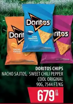 Coop Doritos chips nacho sajtos, sweet chili pepper cool original ajánlat