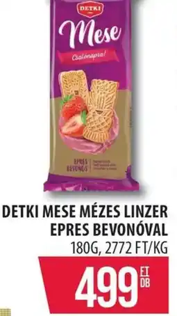 Coop Detki mese mézes linzer epres bevonóval ajánlat