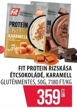 Coop Fit protein rizskása étcsokoládé, karamell gluténmentes ajánlat
