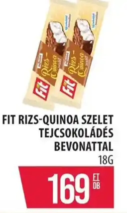 Coop Fit rizs-quinoa szelet tejcsokoládés bevonattal ajánlat