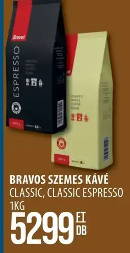 Coop Bravos szemes kávé classic, classic espresso ajánlat