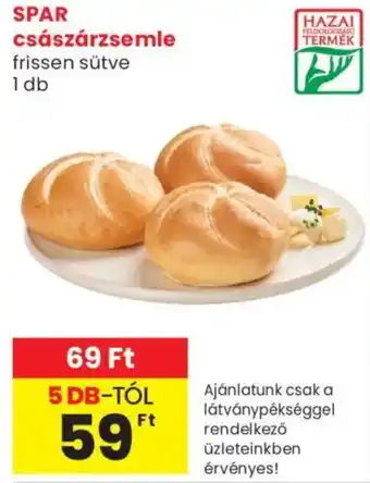 Spar Market SPAR császárzsemle ajánlat
