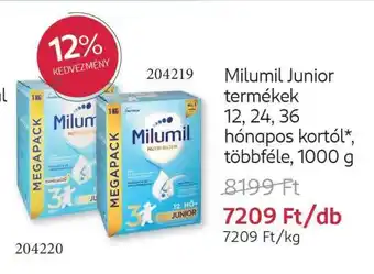 Milumil Junior termékek