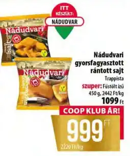Coop Nádudvari gyorsfagyasztott rántott sajt ajánlat