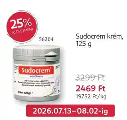 Rossmann Sudocrem krém, 125 g ajánlat