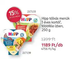 Rossmann Hipp tálkás menük ajánlat