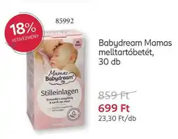 Rossmann Babydream Mamas melltartóbetét, 30 db ajánlat