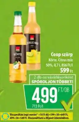 Coop Coop szörp ajánlat