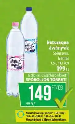 Coop NATURAQUA ÁSVÁNYVÍZ ajánlat