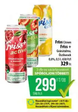 Coop Friss Citrom, Friss + Gránátalma, Őszibarack ajánlat