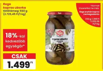 Interspar Rege kapros uborka ajánlat