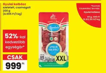 Interspar Gyulai kolbász ajánlat