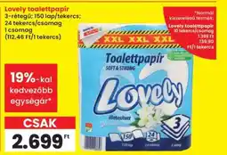Interspar Lovely toalettpapír ajánlat