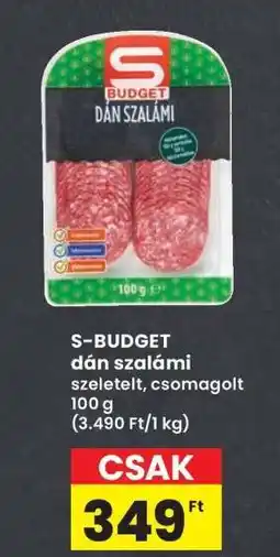 Interspar S-BUDGET dán szalámi ajánlat