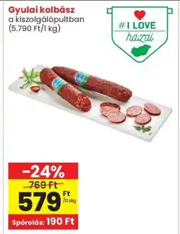 Interspar Gyulai kolbász ajánlat
