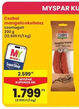 Interspar Csabai mangalicakolbász ajánlat