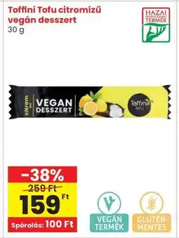 Interspar Toffini Tofu citromízű vegán desszert ajánlat
