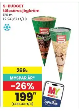 Interspar S-BUDGET tölcséres jégkrém ajánlat